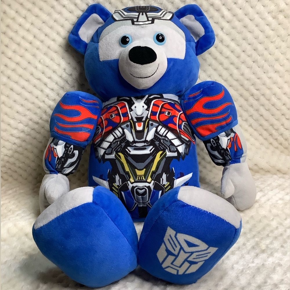 Build A Bear Plush Transformers Optimus Prime Changing Face Stuffed Animal READ
